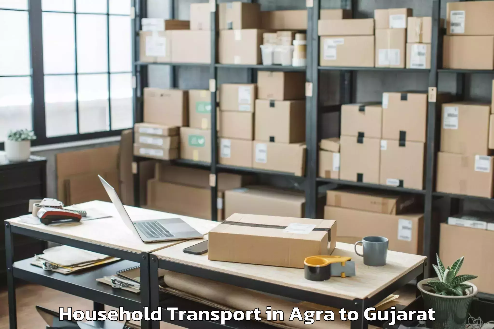 Easy Agra to Gussar Household Transport Booking